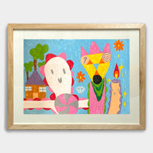 Load image into Gallery viewer, Hadesisgood crayon drawing large
